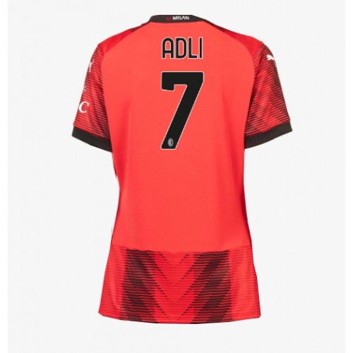 Fotbalové Dres AC Milan Yacine Adli #7 Dámské Domácí 2023-24 Krátký Rukáv